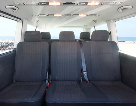 Rear Seats in Minibus Rental, France